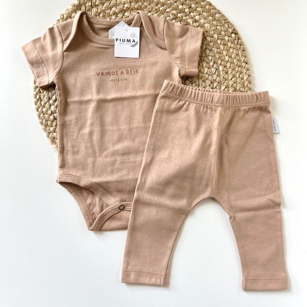 Producto - Conjunto 2 piezas MC - Vamos a reir Avellana