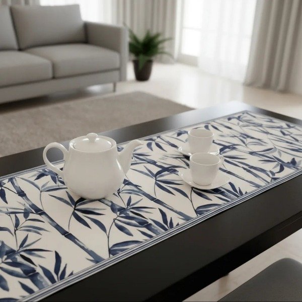 Producto - Individual vinilico xxl 90 x 35 palmera azul