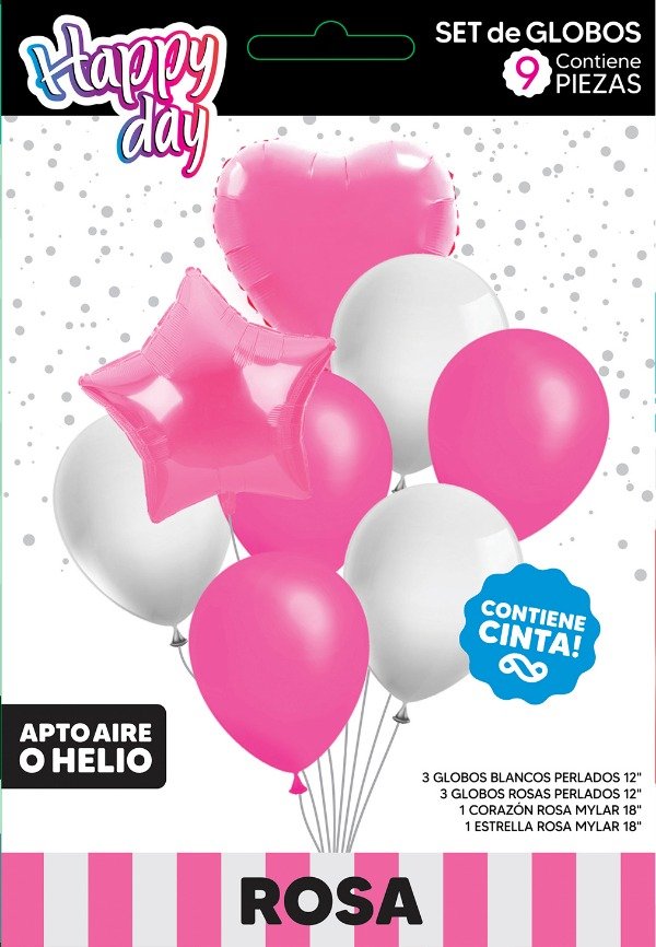 Producto - Set de Globos Rosa 8163