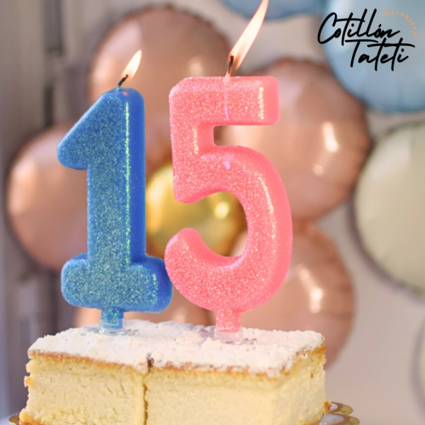 Producto - NÚMEROS BRILLO CELESTE