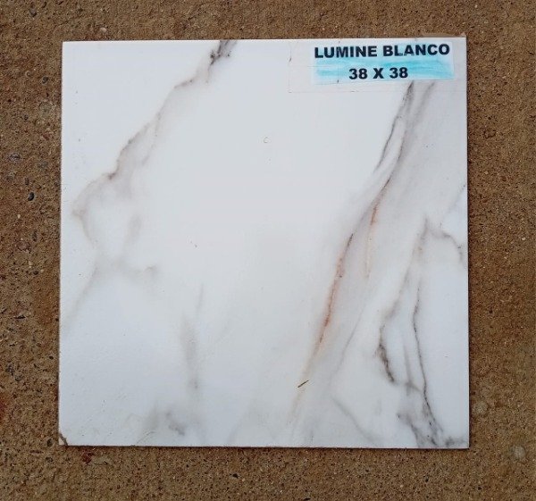Producto - Cerámica Lumine Blanco 38x38 (16 piezas) Caja 2.31 m2 - 1