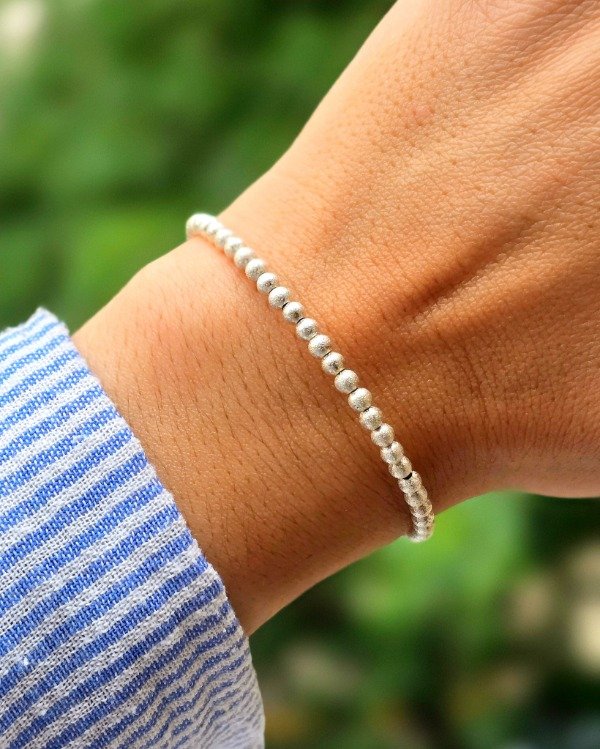 Producto - Pulsera arenada plata 925