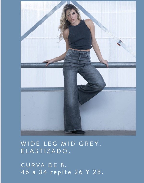 Producto - WIDE LEG MID GREY (Eccomi Cua)