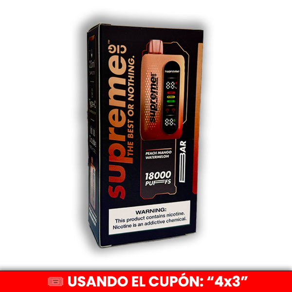 Producto - Supreme Cig  - Peach Mango Watermelon (18.000 PUFFS)