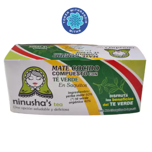 Producto - Mate Cocido con Té Verde orgánico en saquitos x 25 u
