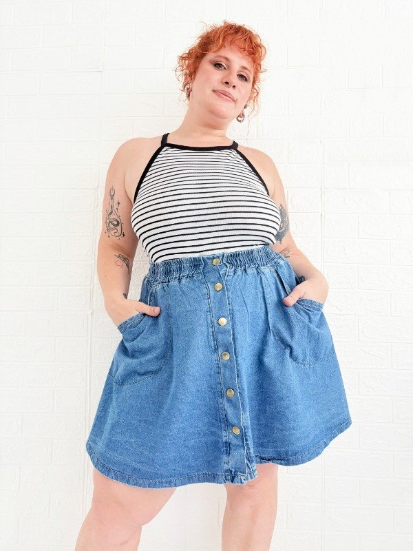 Producto - Falda Macarena Jean Celeste