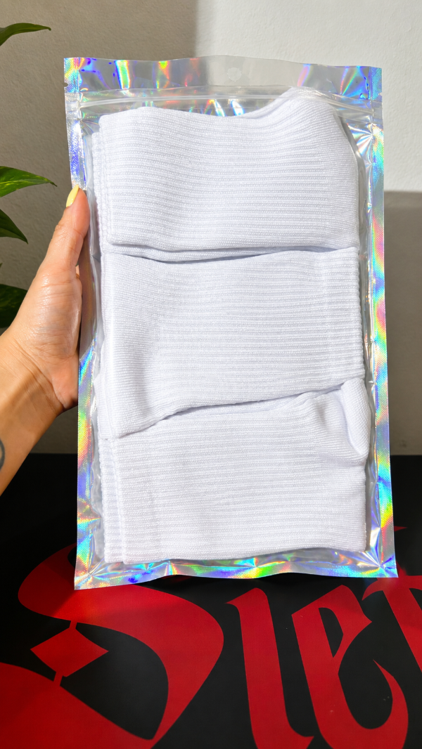 Producto - PACK x3 pares - MEDIAS BLANCAS LISAS - 2