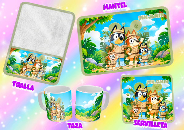 Producto - SET DE 4 ELEMENTOS BLUEY SAFARI