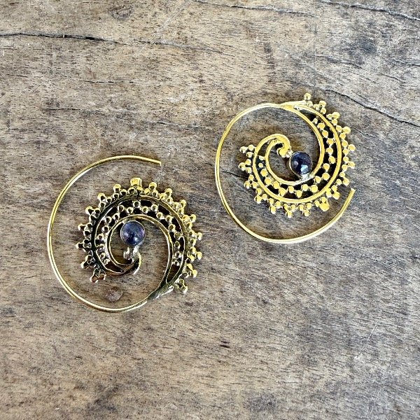 Producto - Aros Noor Amatista Bronce