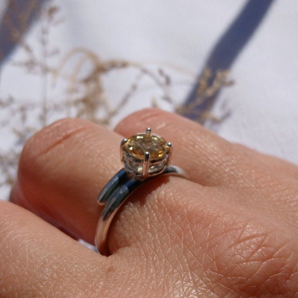 Producto - Anillo Plata 925 Citrino Ajustable - 3