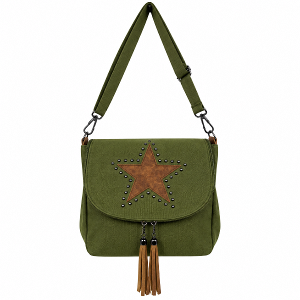 Producto - Bandolera estrella Lona Verde
