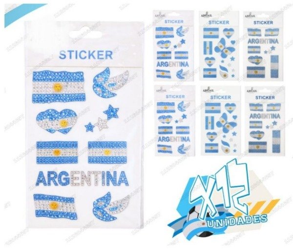 Producto - STICKER ARGENTINA X 12U
