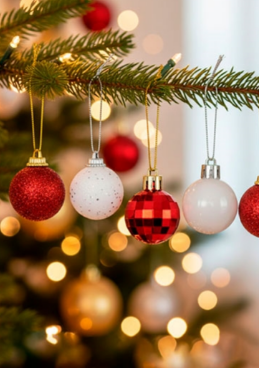 Producto - BOLITA TEXTURAS SURTIDAS 3CM 20PCS BLANCO/ROJO CON CAJA DE ACETATO X1