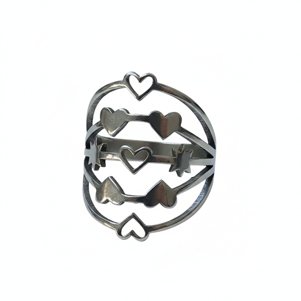 Producto - Anillo Corazones y líneas
