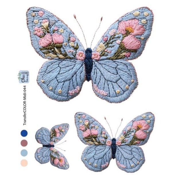 Producto - PREVENTA TransferCOLOR MIDI -044 efecto textura bordada