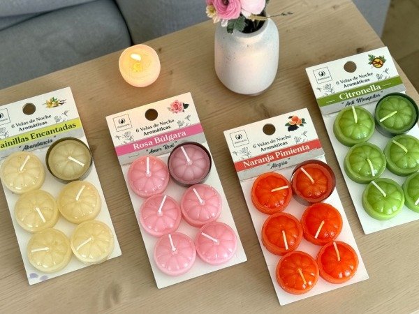 Producto - Velas de Noche Aromáticas x 6