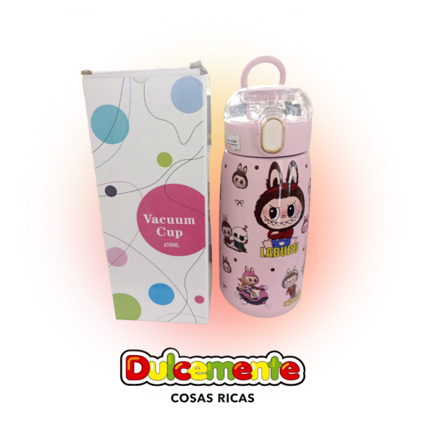 Producto - TERMO ROSA MEDIANO LABUBU