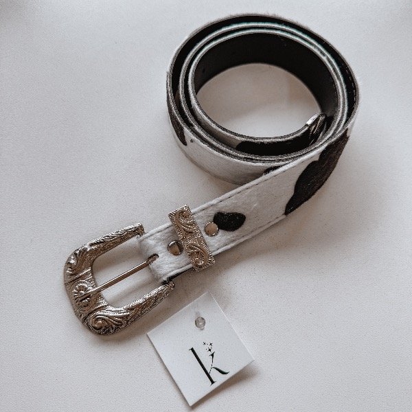 Producto - Cinto vaca con hebilla plateada
