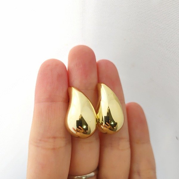 Producto - Aros Gota Dorada Fantasía