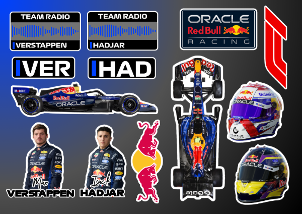 Producto - Calcomanías Stickers Red Bull Formula 1 2026