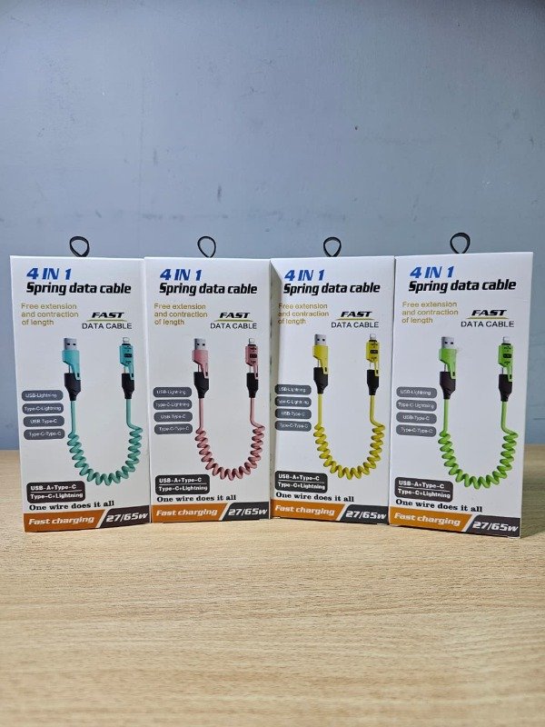 Producto - Cable Usb  4 en 1 espiral