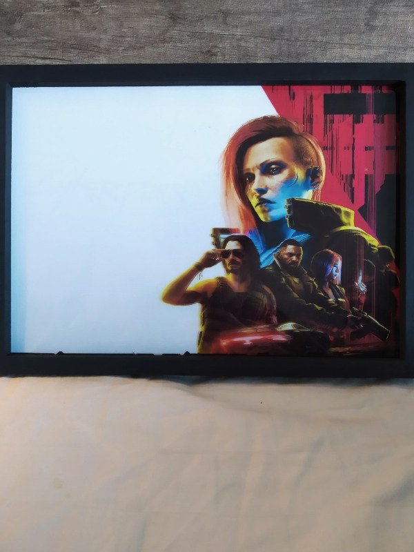 Producto - CyberPunk - Cuadro iluminado doble capa