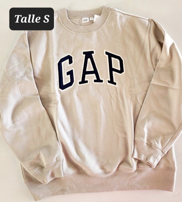 Buzo con friza gap talle S gris claro