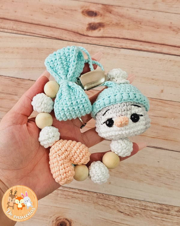 Producto - Portachupetes de Frankie - Guía de tejido