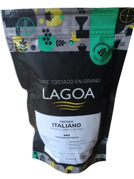 Producto - Café Tostado en Grano Lagoa - Tostado Italiano - Origen Brasil