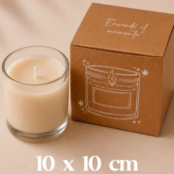 Producto - Caja cubo Kraft estampada 10 x 10 - 3