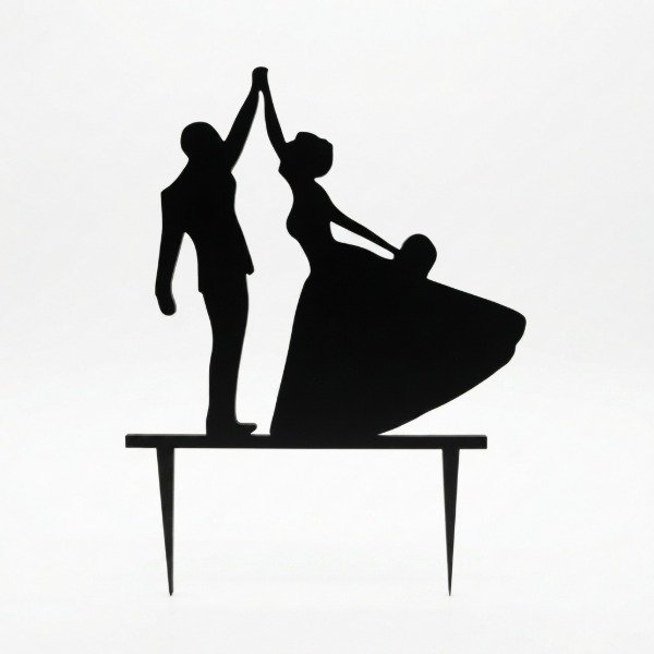 Producto - Cake topper silueta pareja bailando