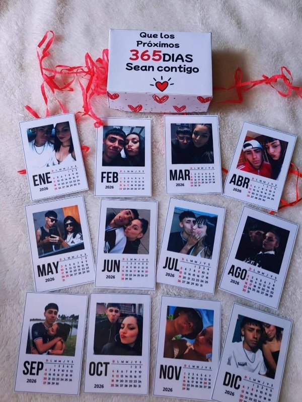 Producto - CAJA CALENDARIO POLAROID SAN VALENTIN