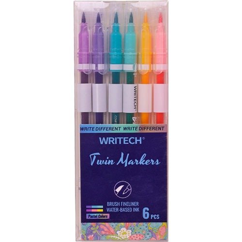 Producto - Marcador para Dibujo Writech Twin Marker Pastel con 6