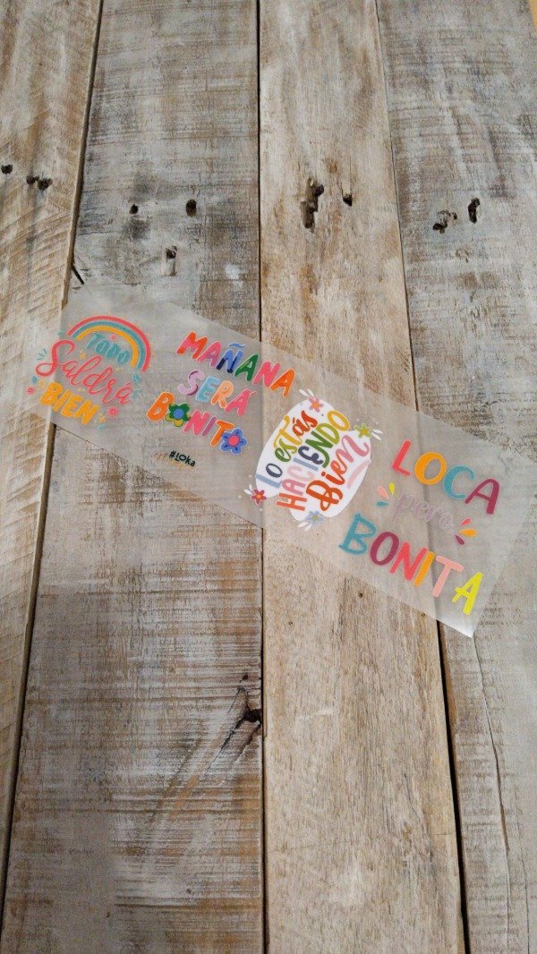 Producto - Termotransferibles 10x29cm Frases #3