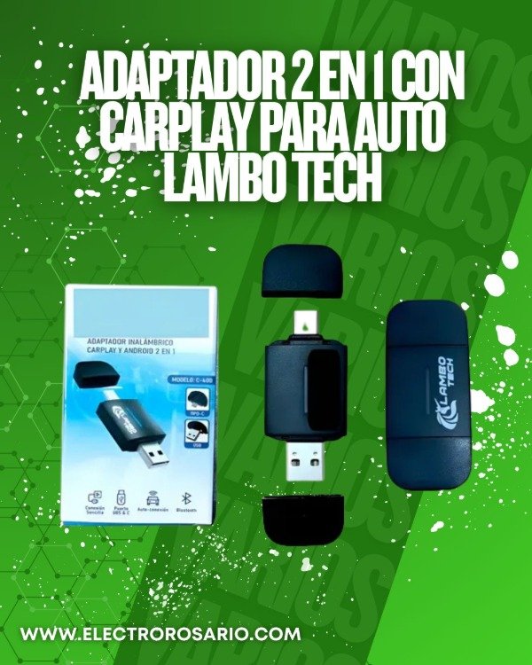 Producto - Adaptador 2 en 1 Con Carplay Para Auto Lambo Tech