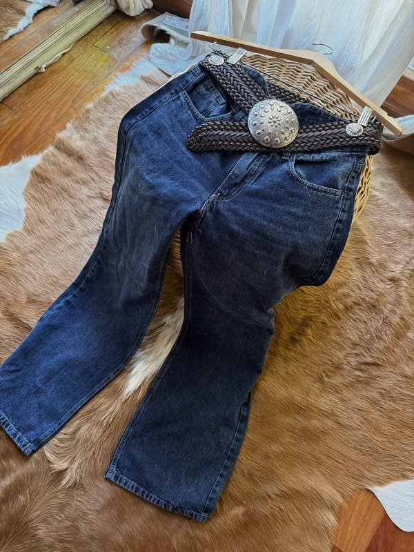 Producto - Jean wide leg tiro bajo azul