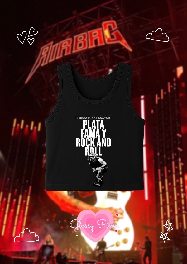 Producto - Tank Top Plata Fama Y Rock And Roll - DTF