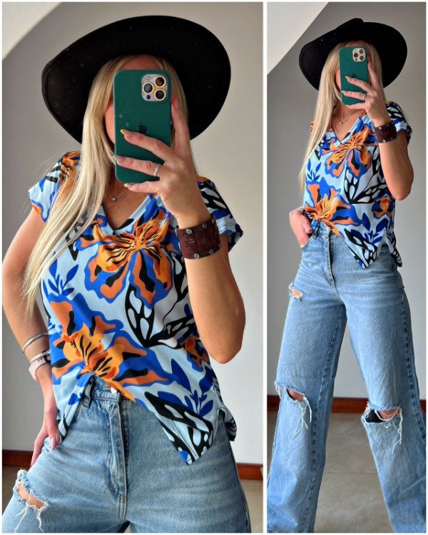 Producto - EXCLUSIVO ONLINE - Remera Vicky SUNSET GARDEN