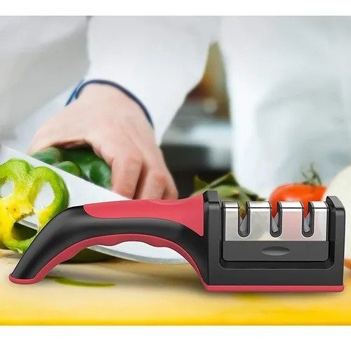 Producto - Afilador De Cuchillos 3 En 1 Reforzado Piedra Cerámica