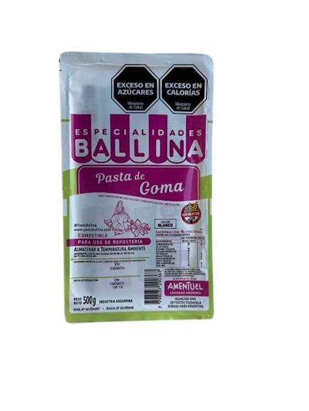 Producto - Pasta ballina pasta de goma blanca 500gr