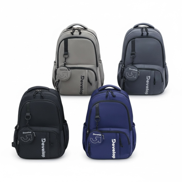 Producto - MOCHILA DEVELOP PORTA NOTEBOOK 4 CIERRES 2 BOLSILLOS Y MONEDERO 42X30X15