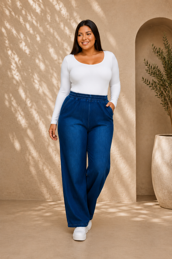 Producto - Jeans PALAZZO AZUL OSC I