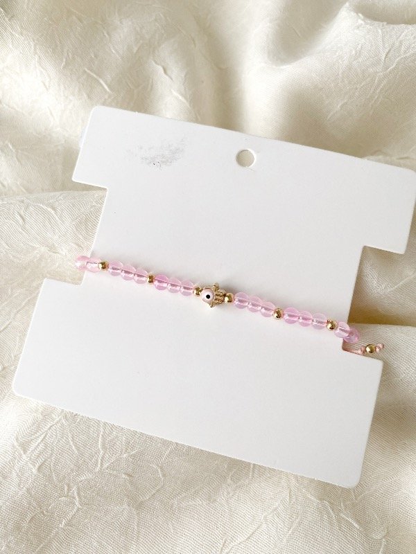 Producto - Pulsera hamsa rosa