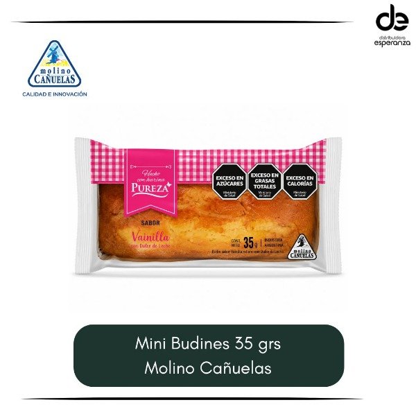 Producto - Mini budines 45 grs vainilla c/ ddl x 40 Molino Cañuelas