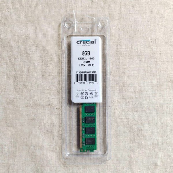 Producto - Memoria RAM Crucial DDR3L 8GB 1600 MHz DIMM 1.35V Nueva en empaque