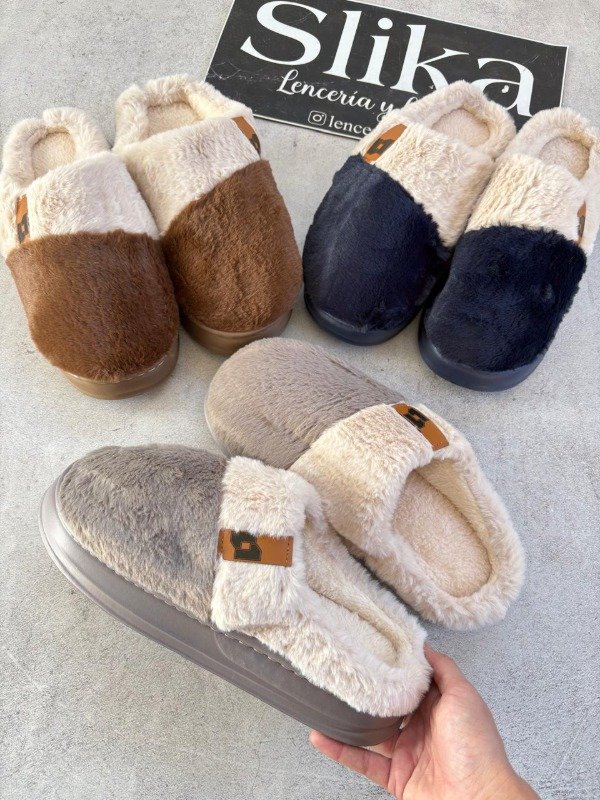 Pantuflas termicas UNISEX peludas