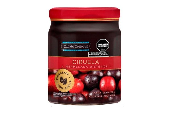 Producto - Mermelada con Stevia de Ciruela x 280g SIN TACC- Cuarto Creciente