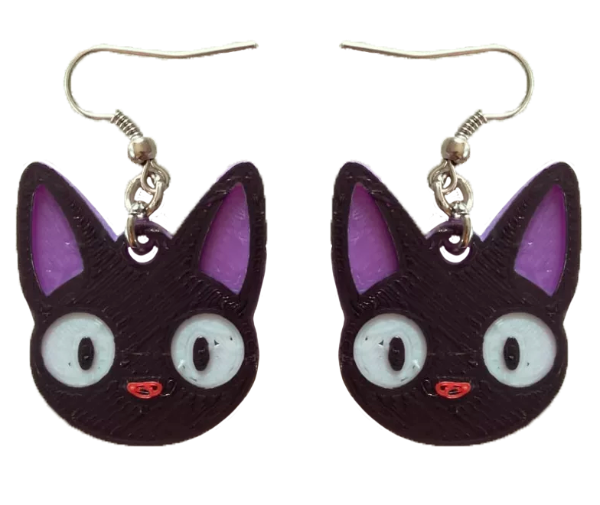 Producto - Aros Colgantes Jiji De Kiki Impresión 3d Aritos Mujer Ghibli