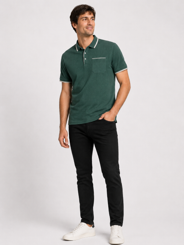 Producto - P5006 - Chomba Jersey Con Vivos Y Bolsillo