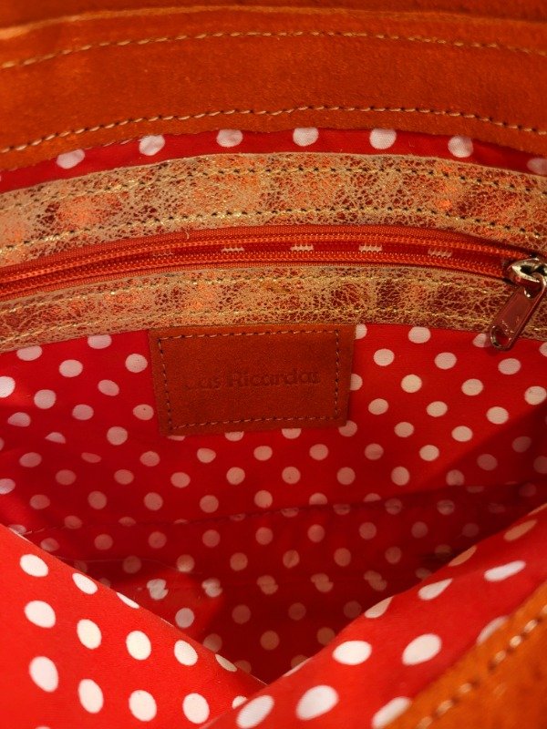 Producto - Cartera LAS RICARDAS nobuck naranja - PRECIO: 32X - 2